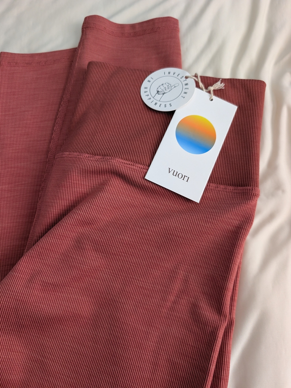 NWT Vuori Lux Rib Studio Legging Cinnamon Heather Size: Large